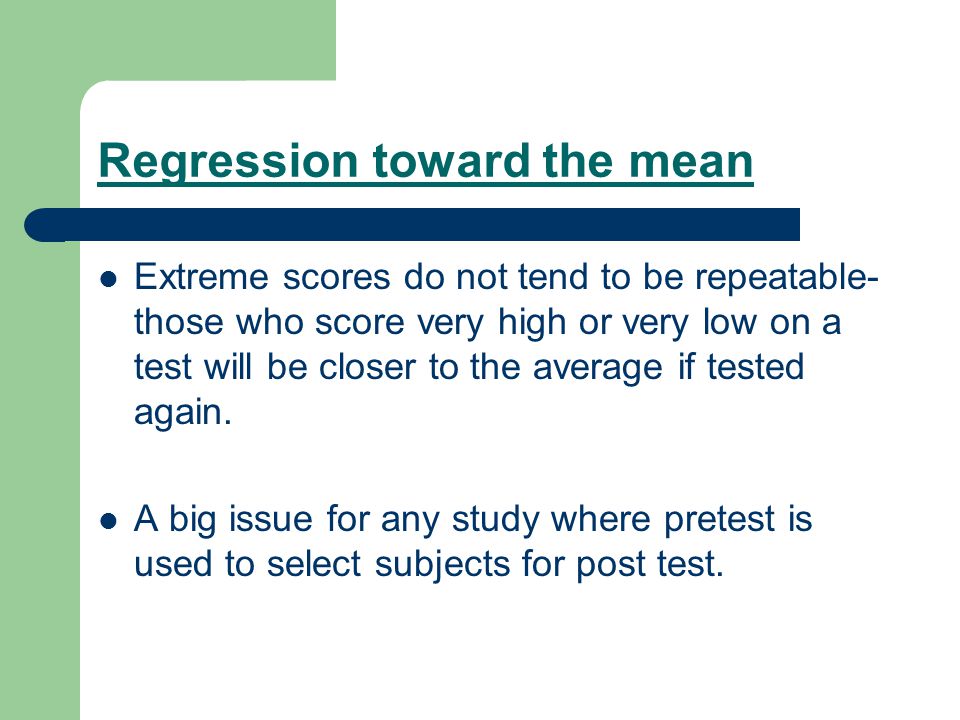 Regression toward the mean