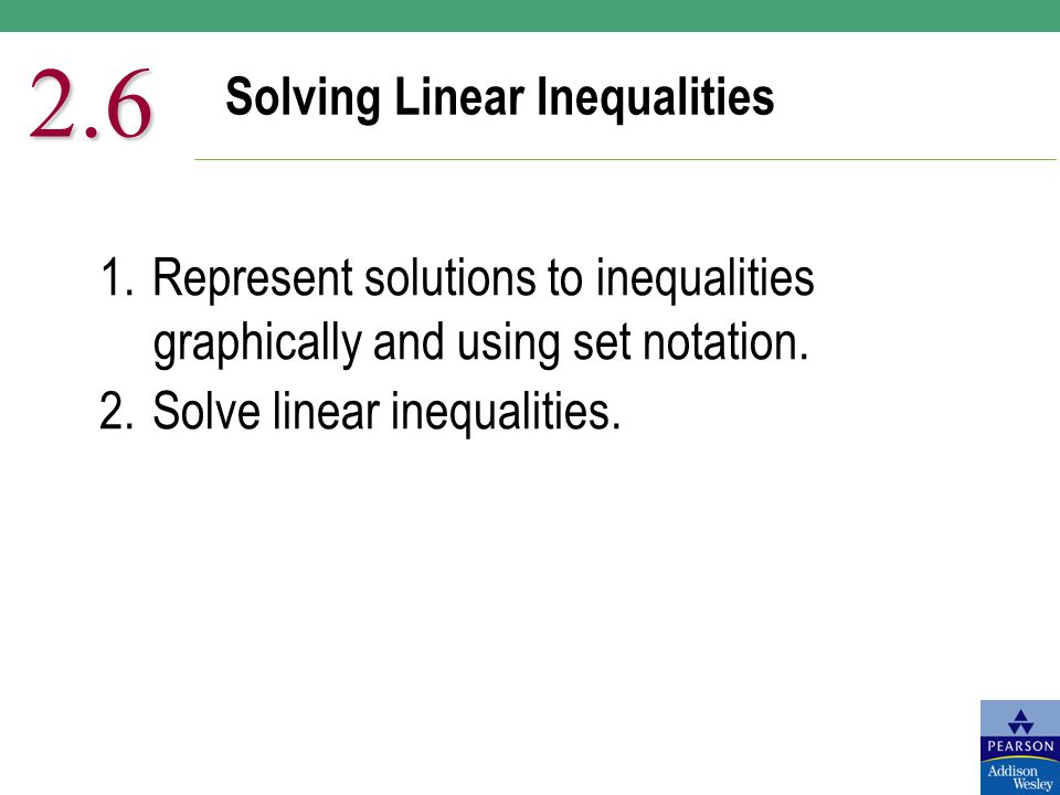 Solving Linear Inequalities