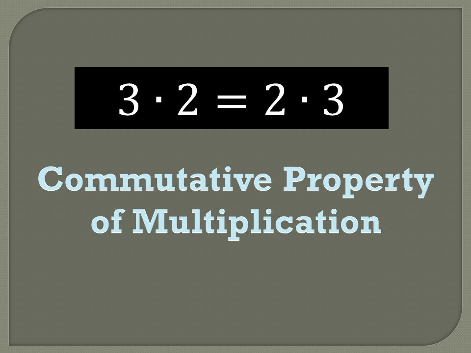Commutative Property of Multiplication