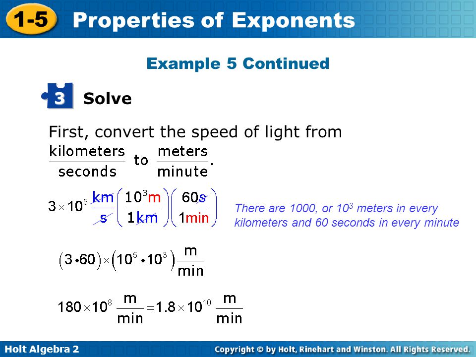 First, convert the speed of light from