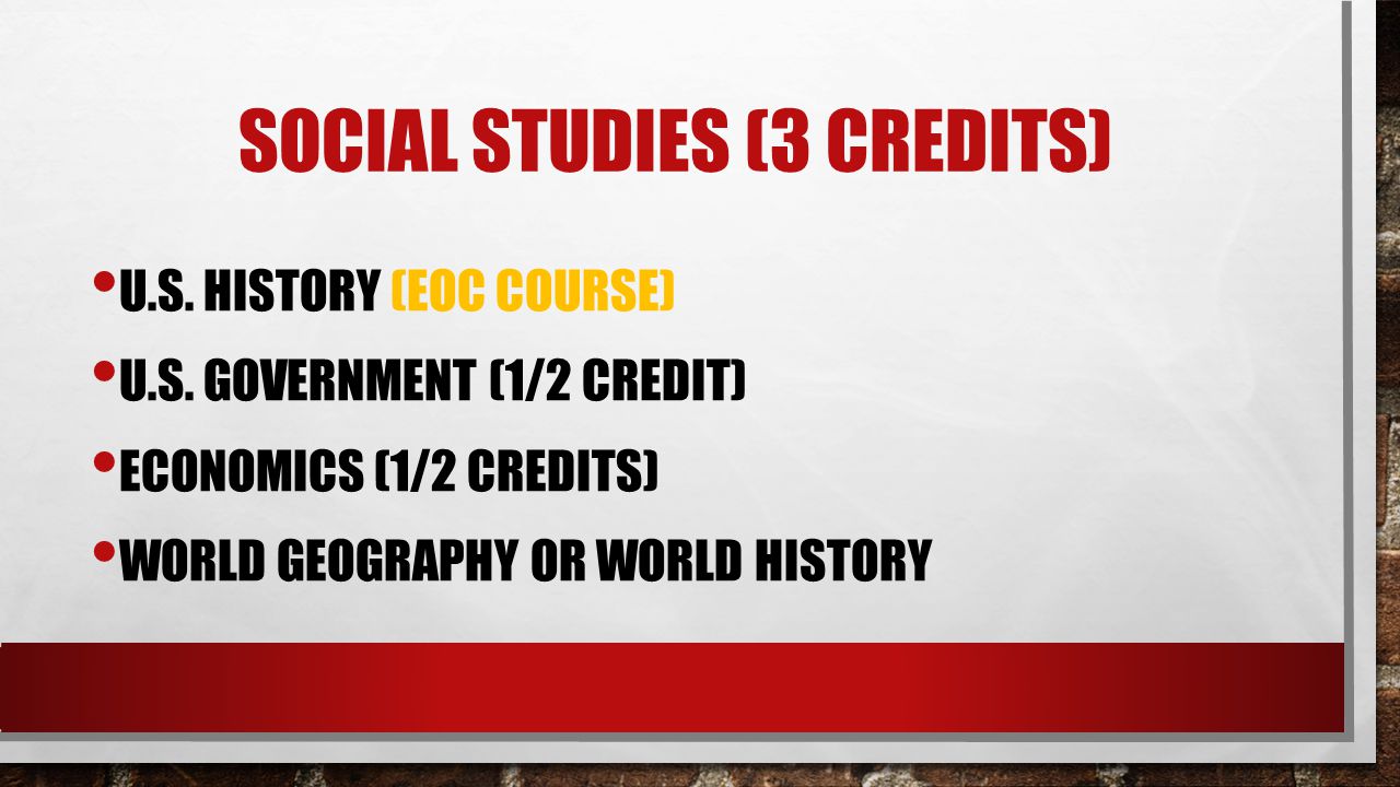 Social studies (3 credits)