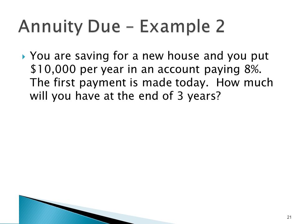 Annuity Due Timeline ,464.