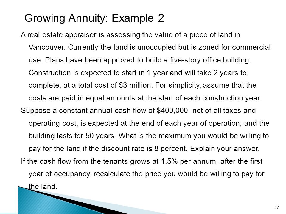 Growing Annuity: Example 3