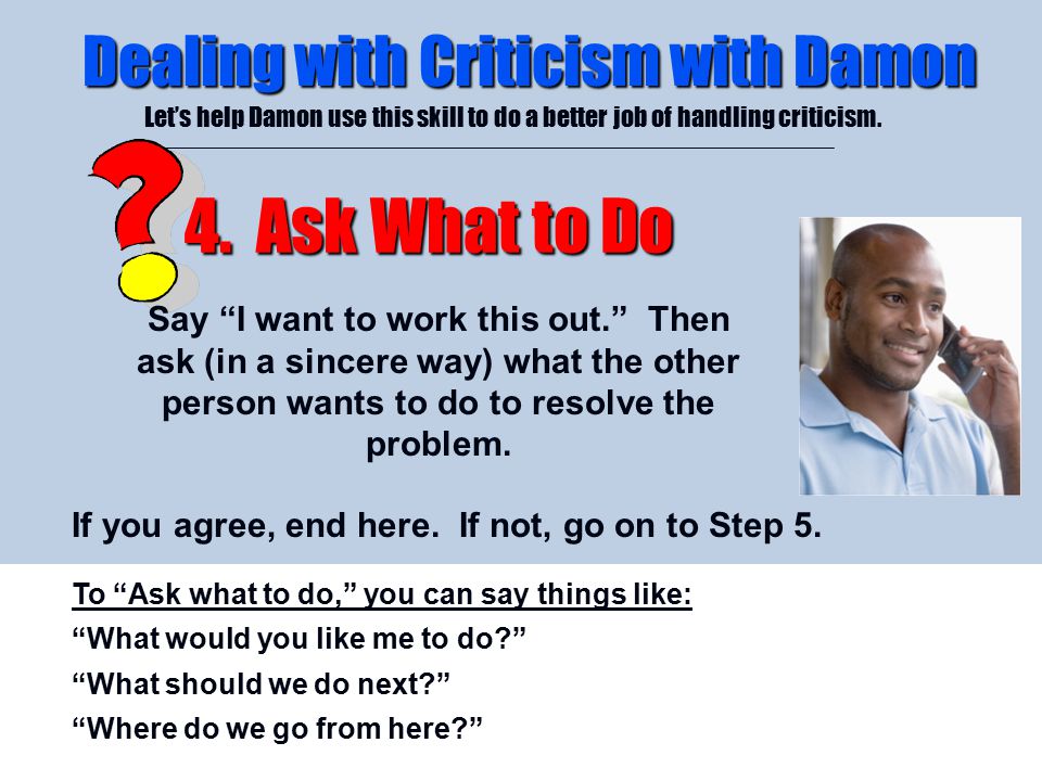 Dealing with Criticism with Damon