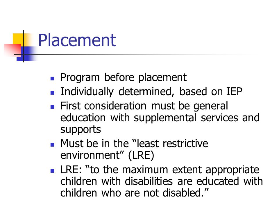 Placement Program before placement