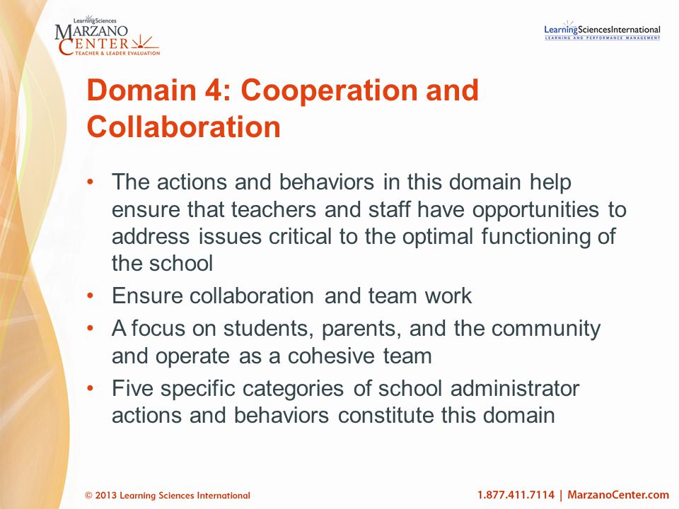 Domain 4: Cooperation and Collaboration