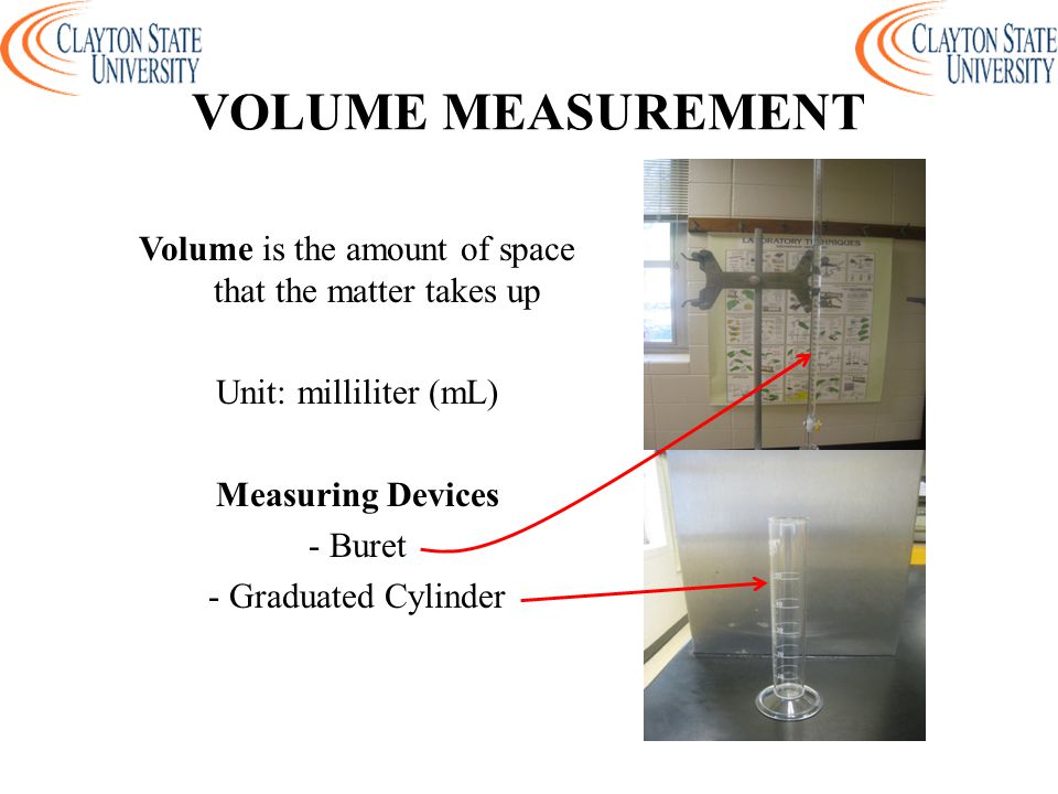 Volume is the amount of space that the matter takes up