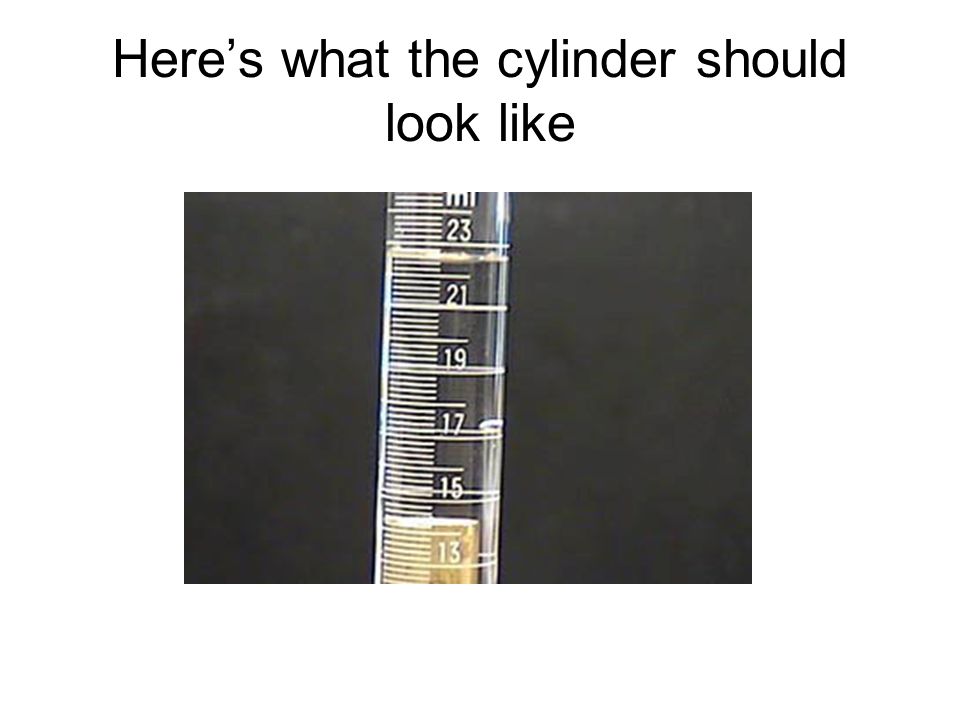 Here’s what the cylinder should look like
