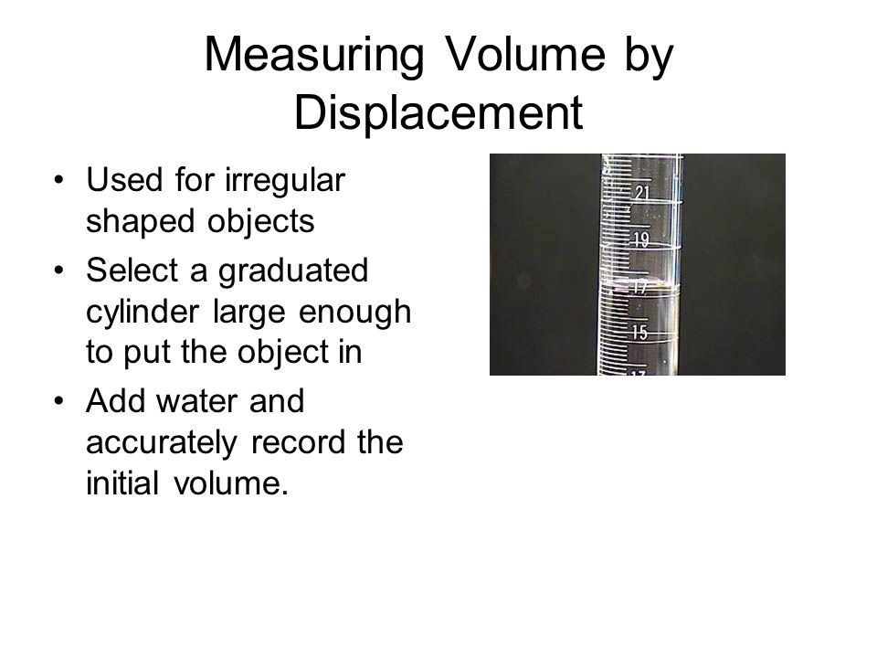 Measuring Volume by Displacement
