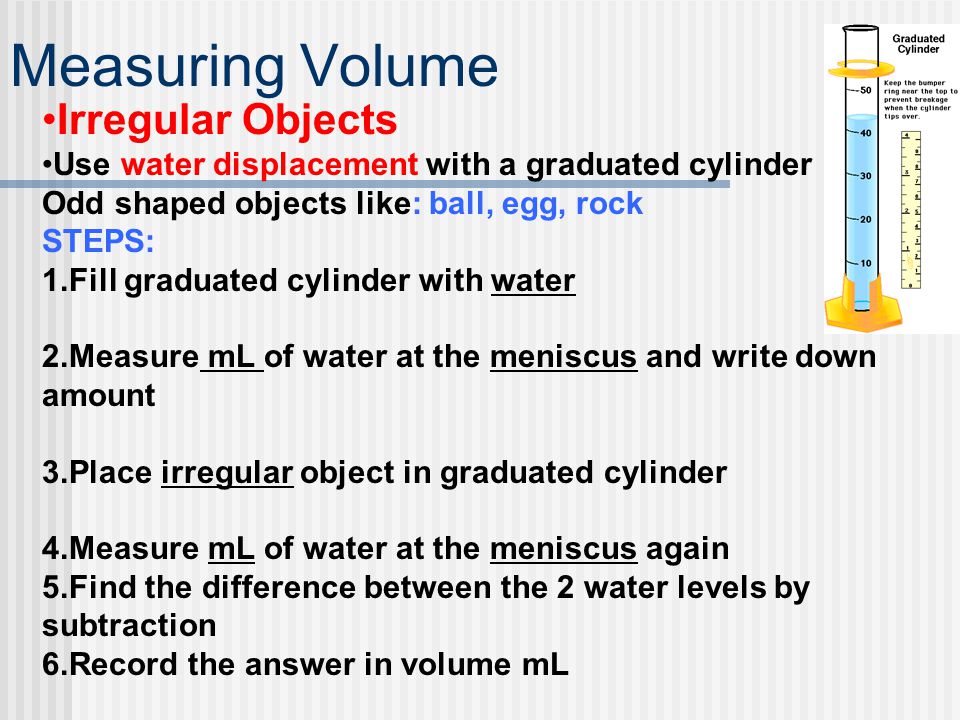 Measuring Volume Irregular Objects