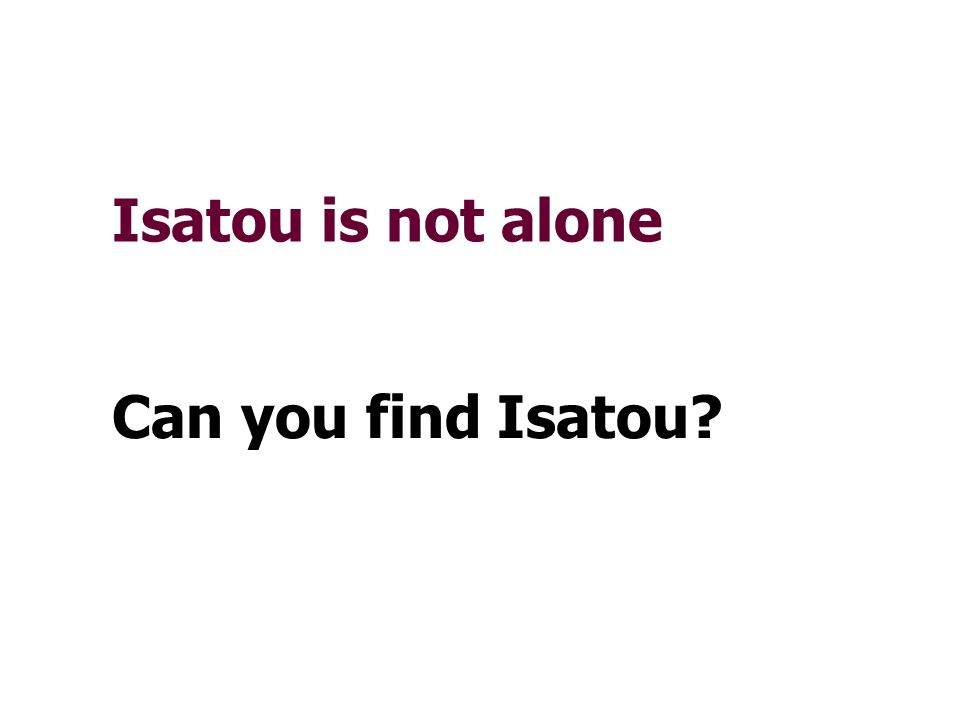 Isatou is not alone Can you find Isatou