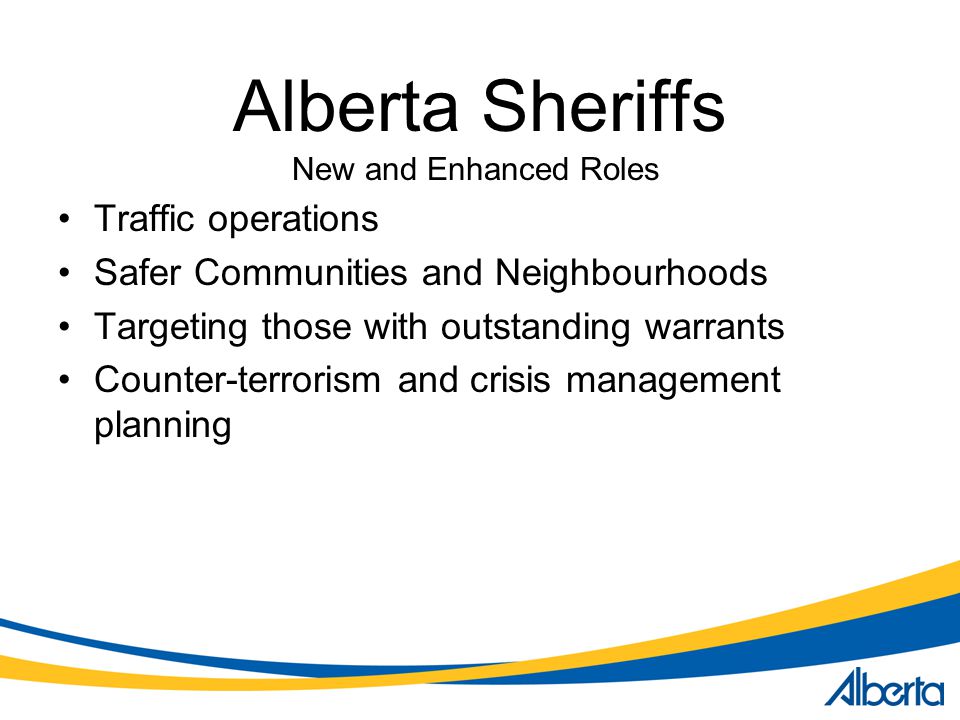 Alberta Sheriffs Traffic operations