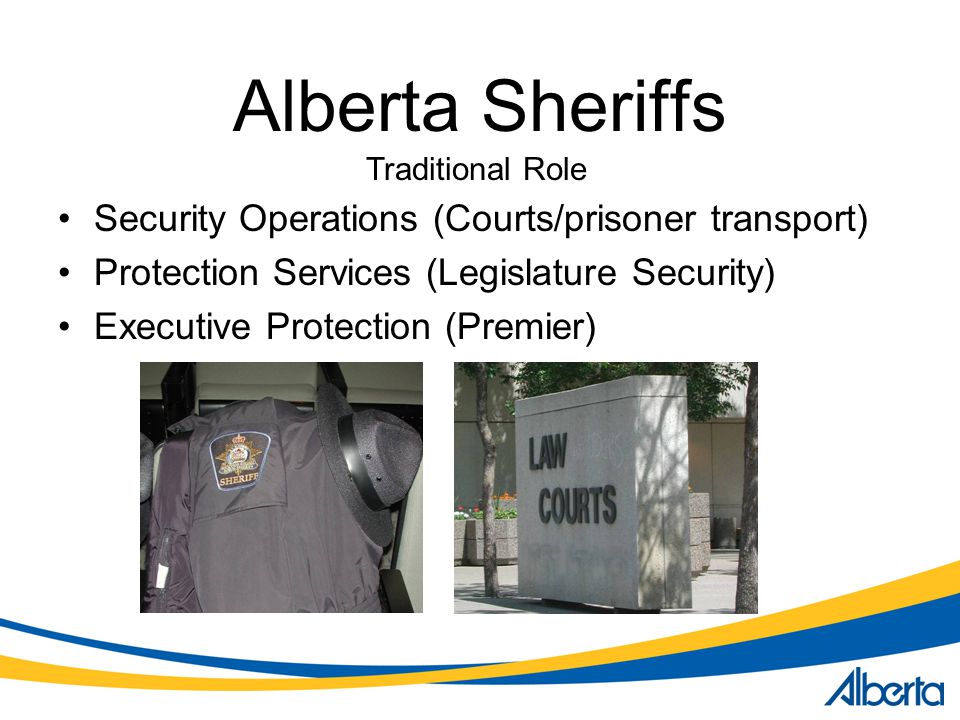 Alberta Sheriffs Security Operations (Courts/prisoner transport)