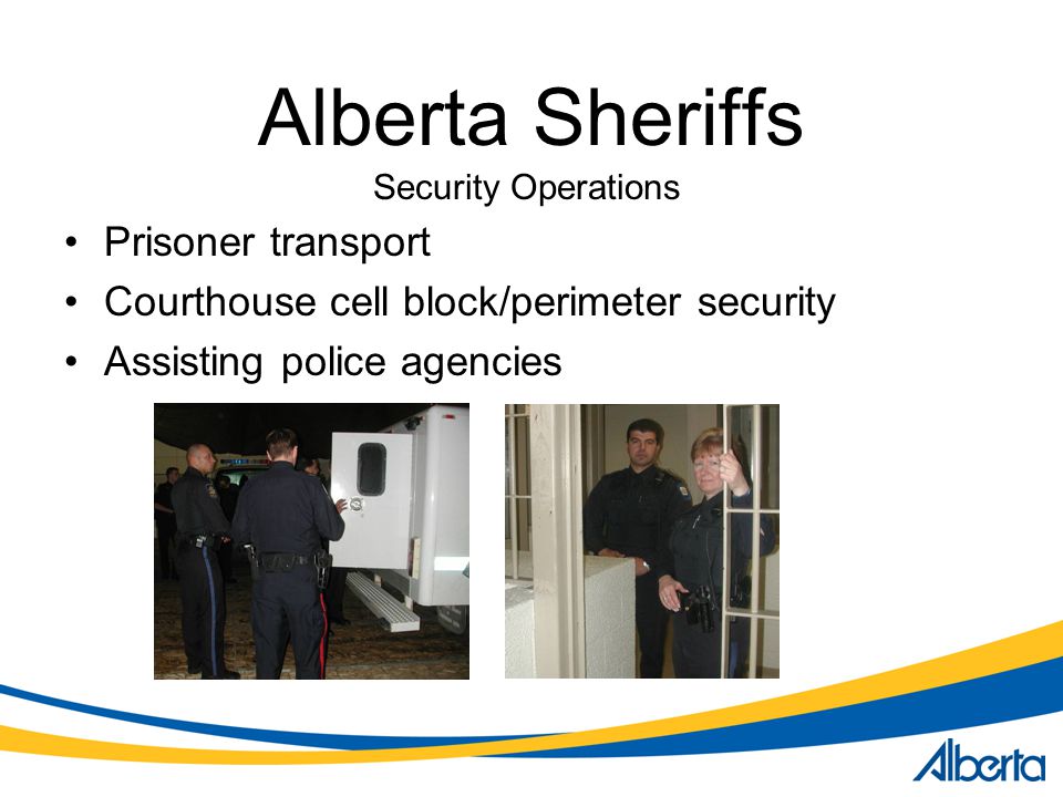 Alberta Sheriffs Prisoner transport