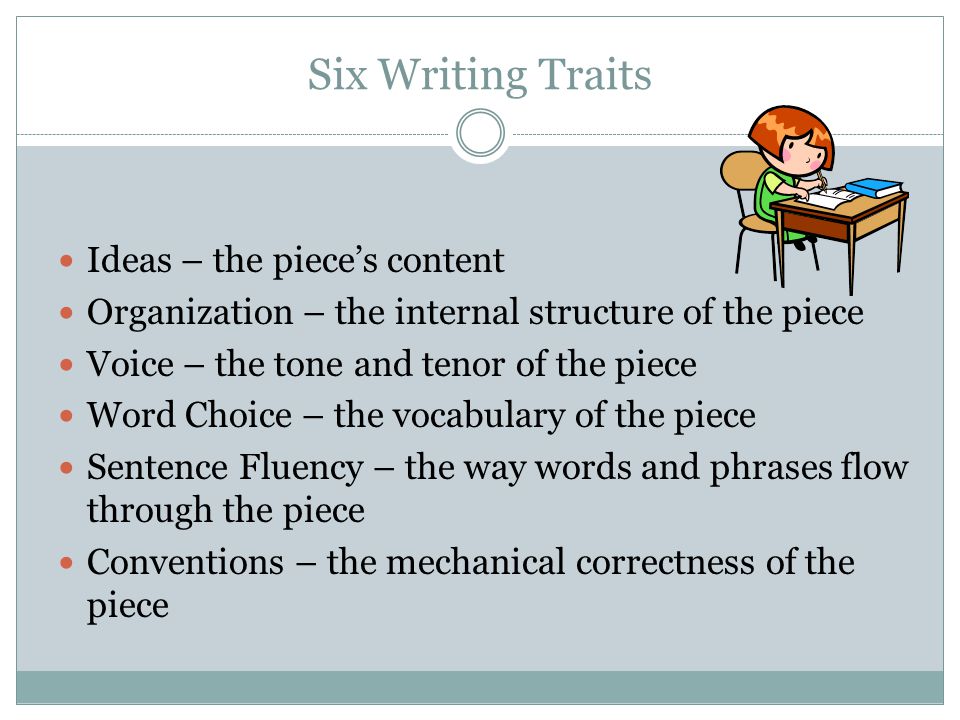 Six Writing Traits Ideas – the piece’s content
