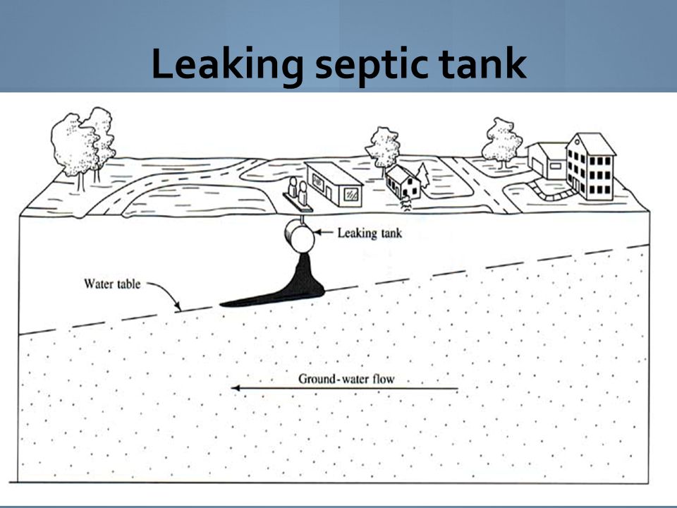 Leaking septic tank