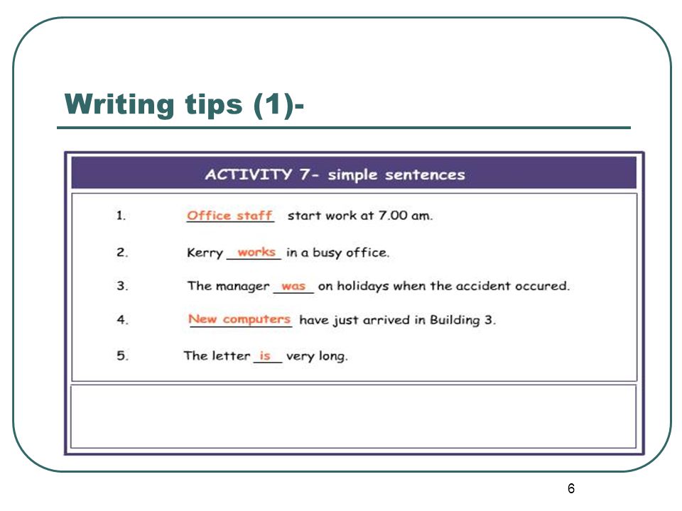 Writing tips (1)-