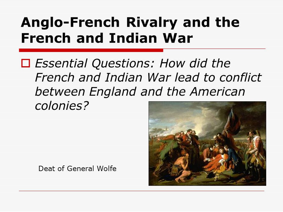 Anglo-French Rivalry and the French and Indian War
