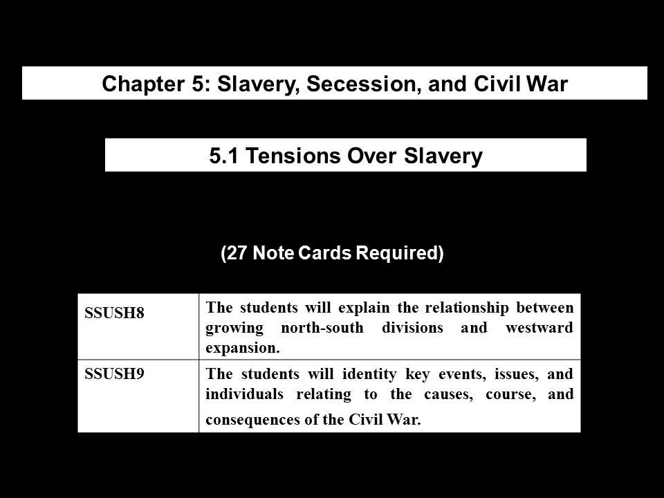 Chapter 5: Slavery, Secession, and Civil War