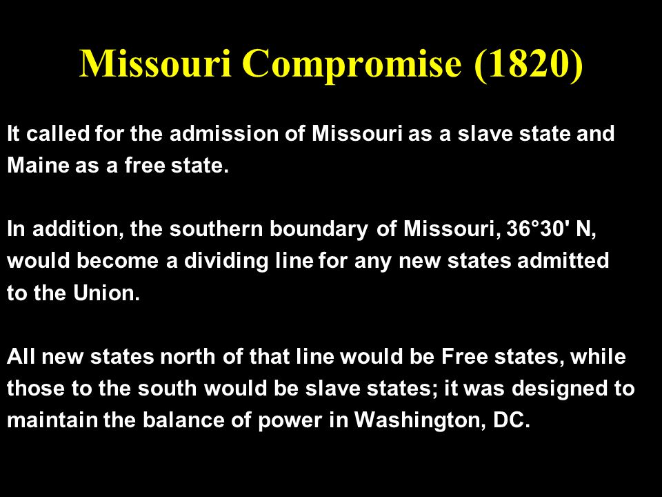 Missouri Compromise (1820)