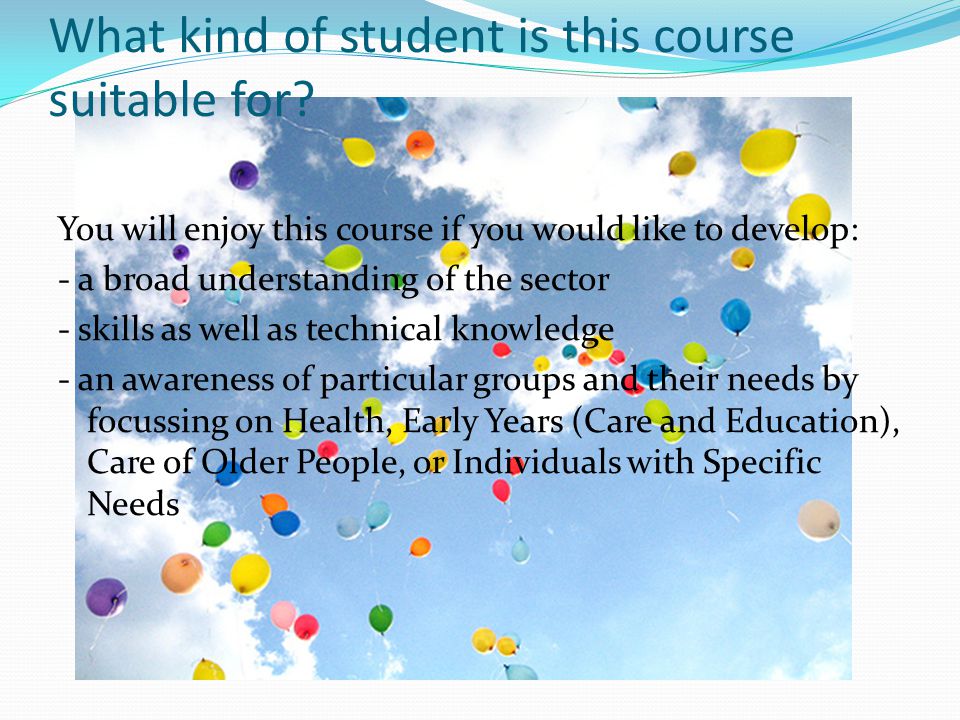 What kind of student is this course suitable for