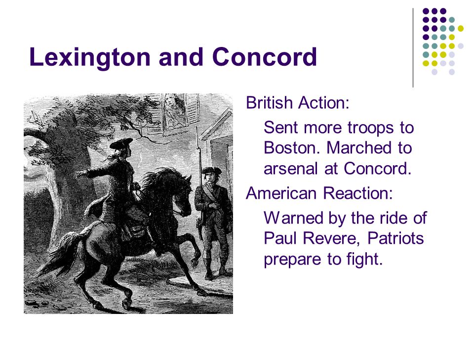 Lexington and Concord British Action: