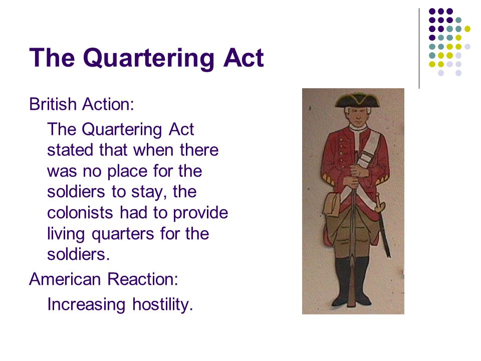 The Quartering Act British Action: