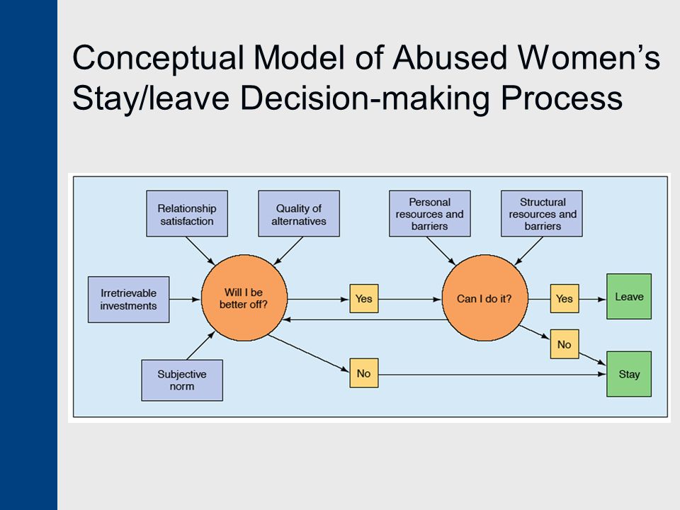 Conceptual Model of Abused Women’s Stay/leave Decision-making Process
