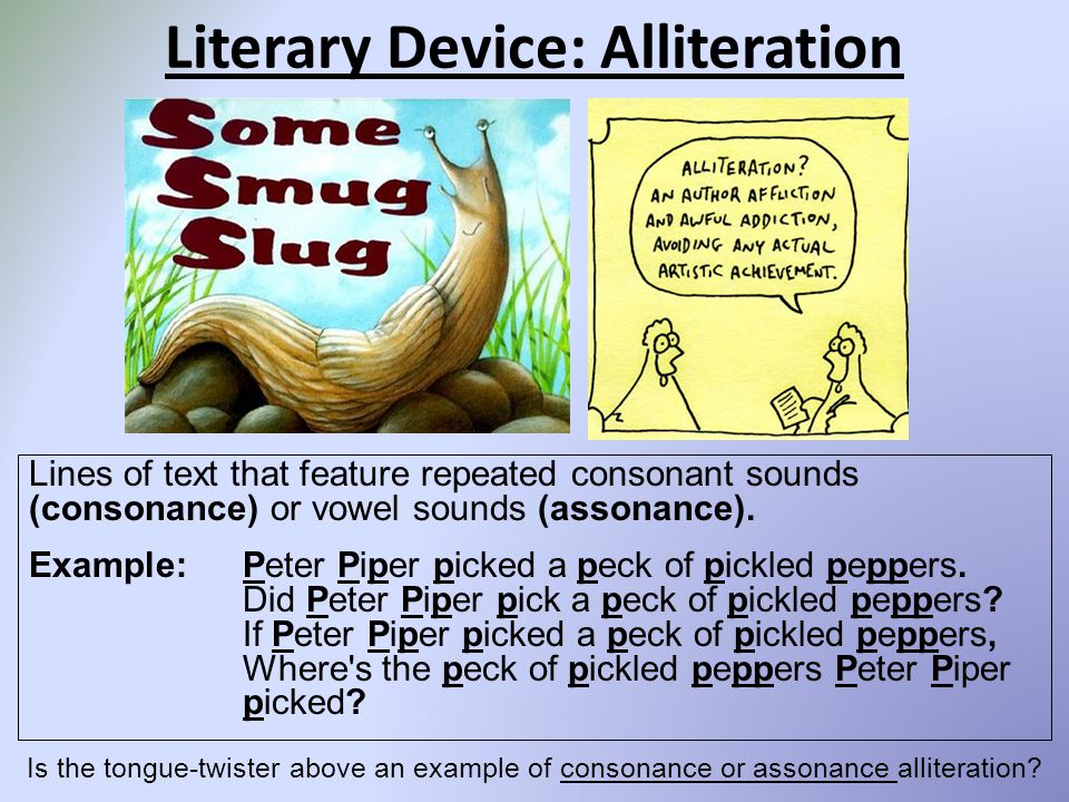 literary device: alliteration