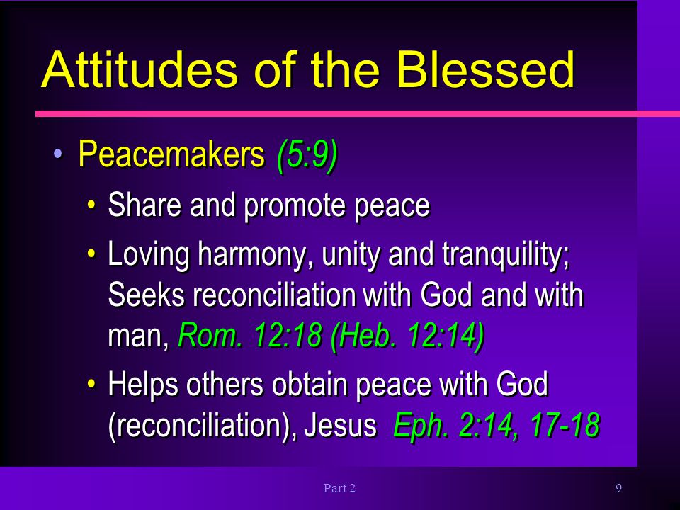 Attitudes of the Blessed