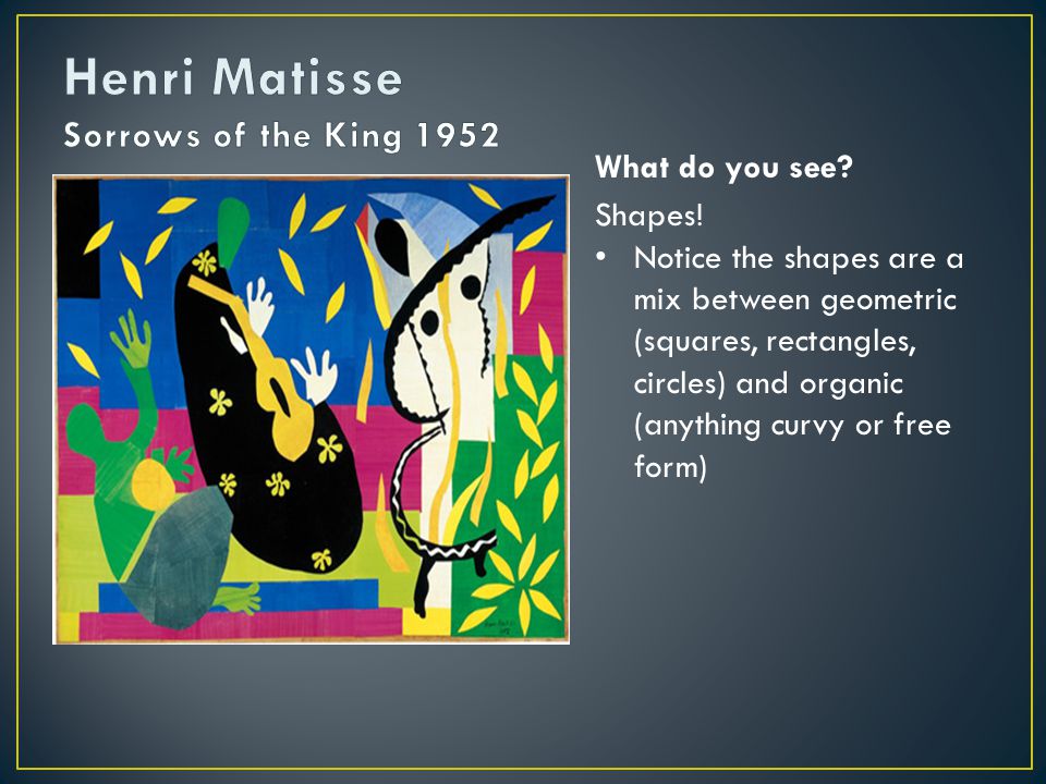 Henri Matisse Sorrows of the King 1952