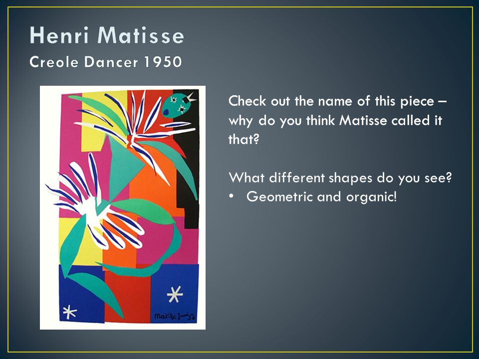 Henri Matisse Creole Dancer 1950