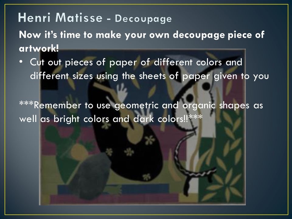 Henri Matisse - Decoupage
