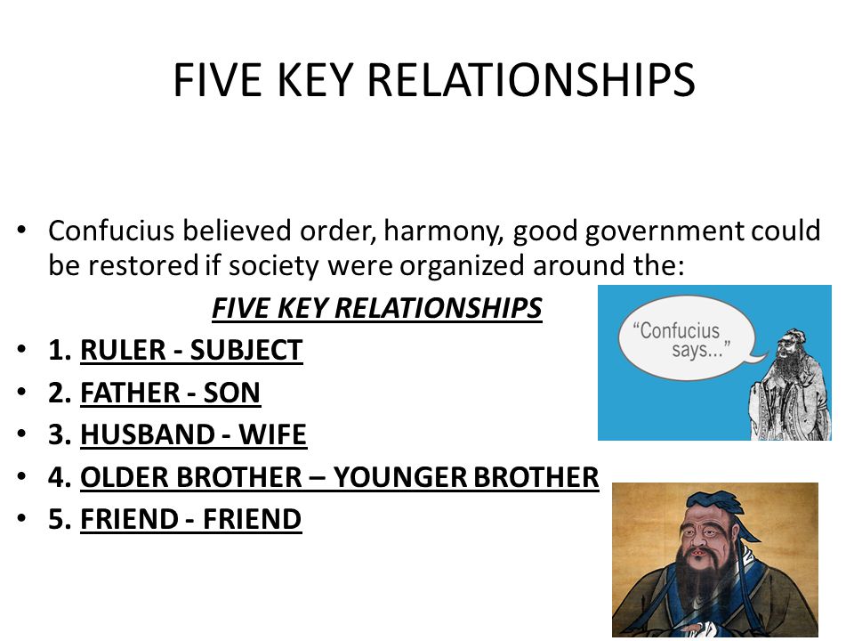 FIVE KEY RELATIONSHIPS