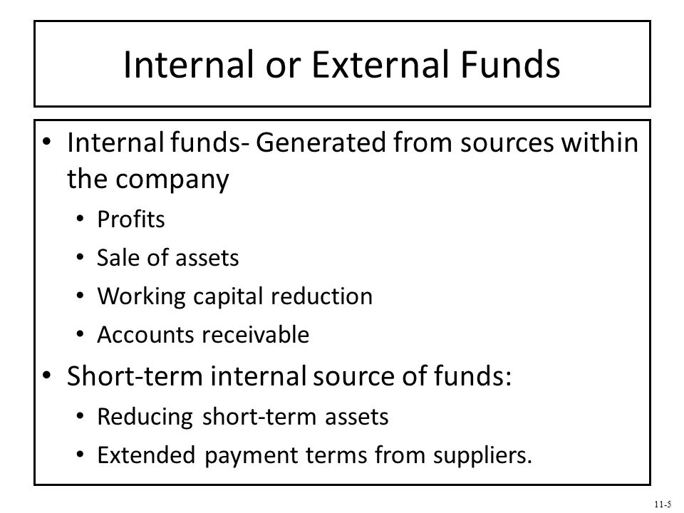 Internal or External Funds