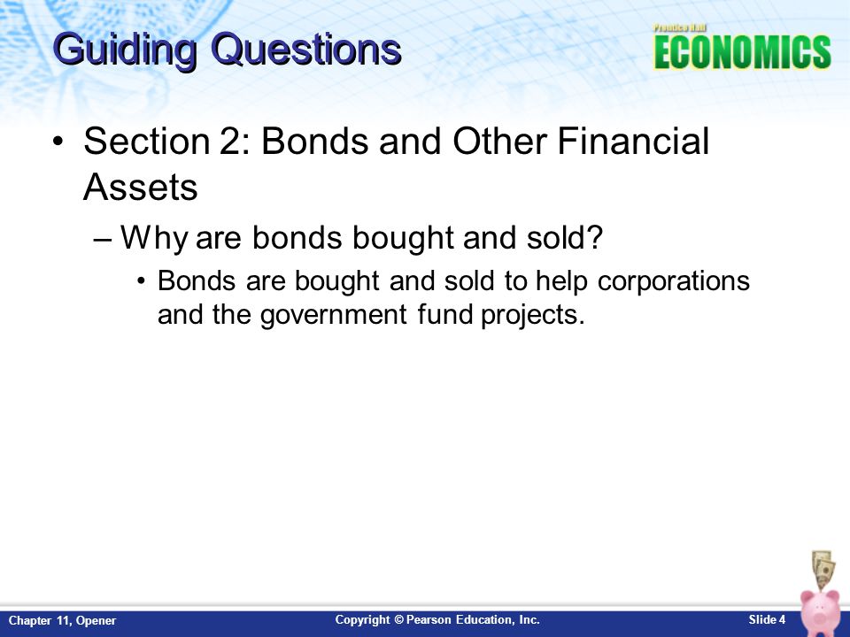 Guiding Questions Section 2: Bonds and Other Financial Assets