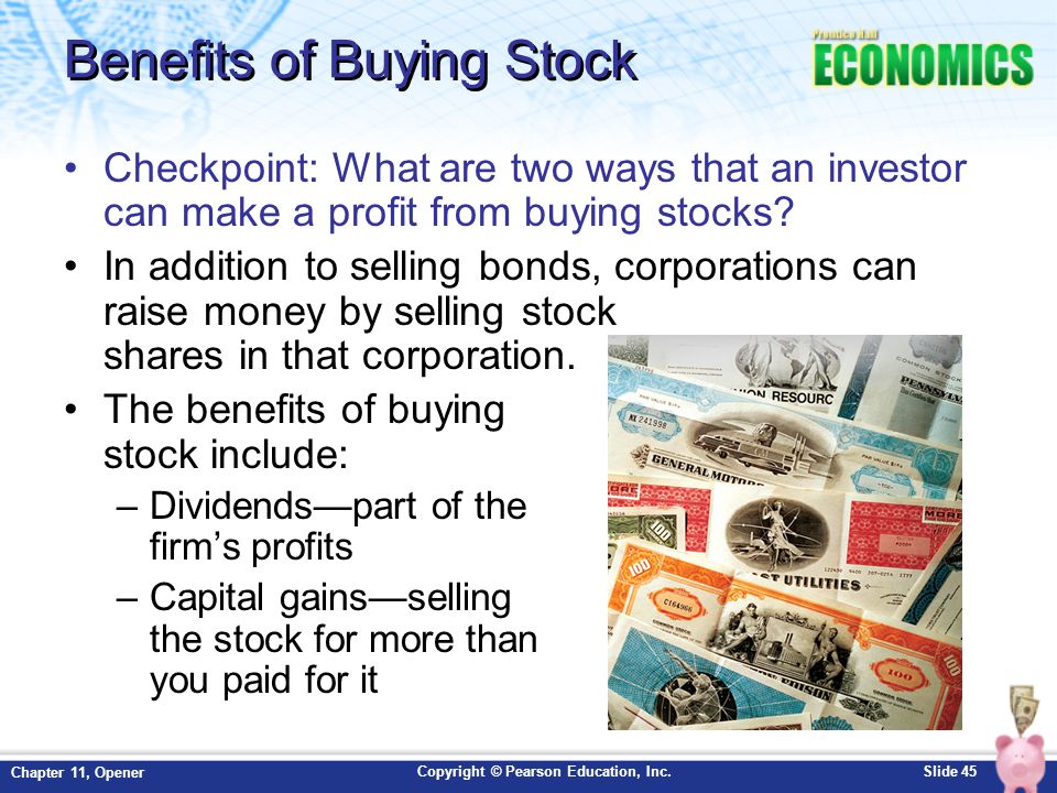 Benefits of Buying Stock