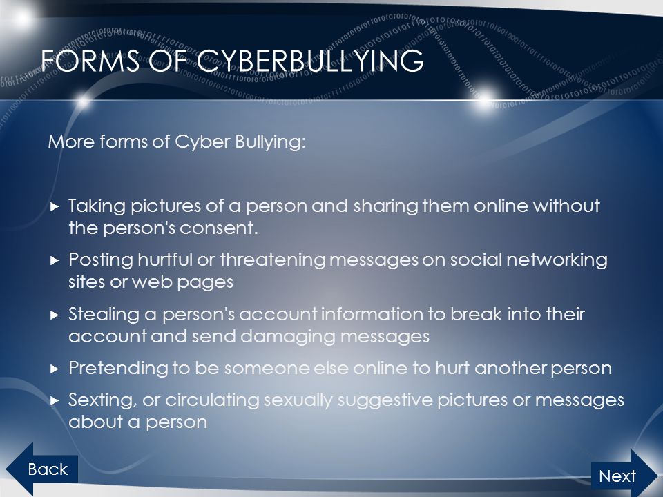 Forms of CyberBullying