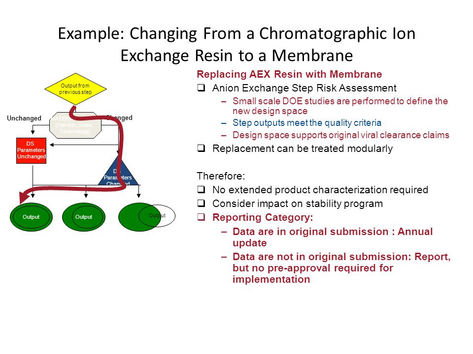 Example: Changing From a Chromatographic Ion Exchange Resin to a Membrane