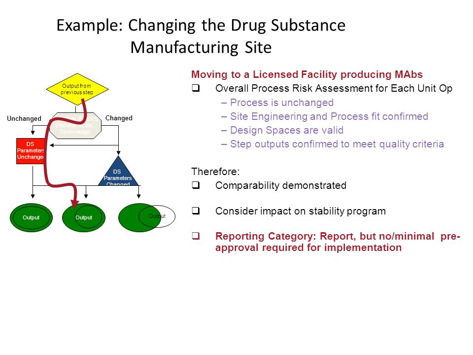 Example: Changing the Drug Substance Manufacturing Site