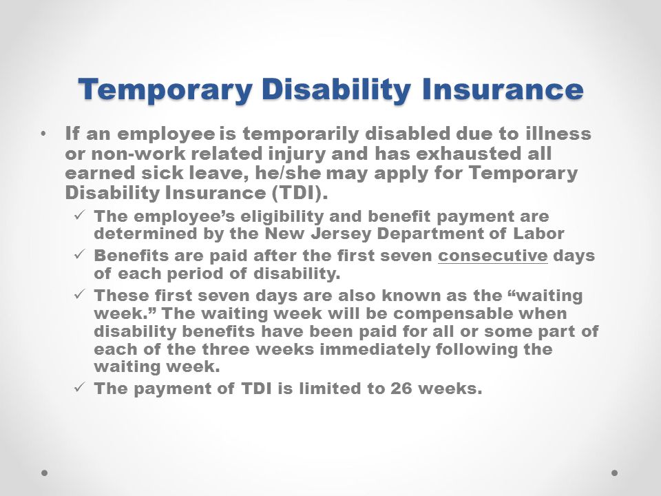 Temporary Disability Insurance