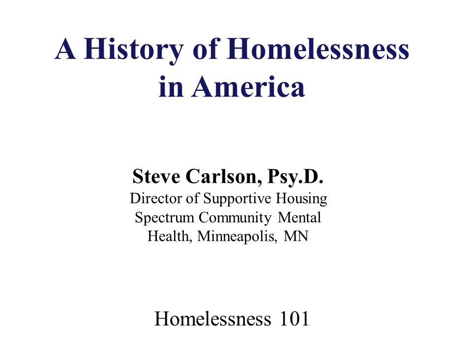 history of homelessness in america