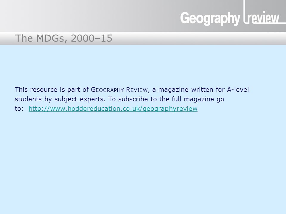 This resource is part of Geography Review, a magazine written for A-level students by subject experts.