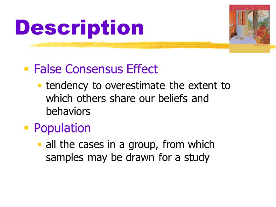 Description False Consensus Effect Population