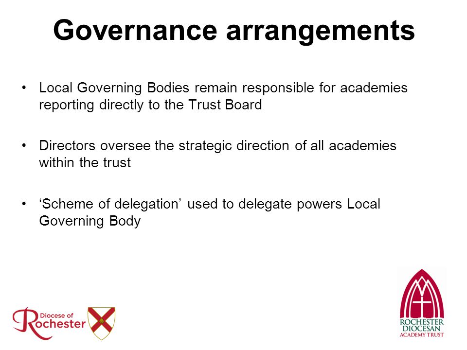 Governance arrangements