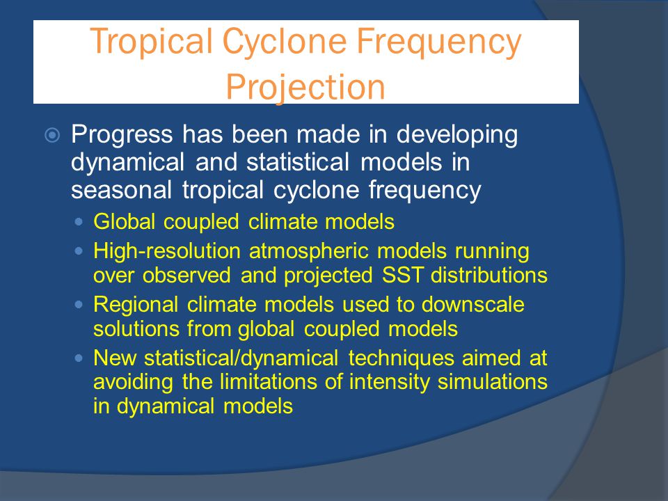 Tropical Cyclone Frequency Projection