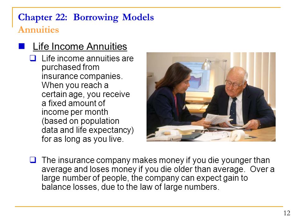 Chapter 22: Borrowing Models Annuities
