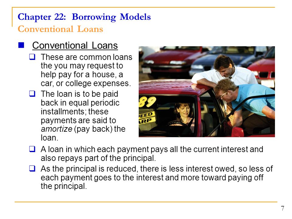 Chapter 22: Borrowing Models Conventional Loans