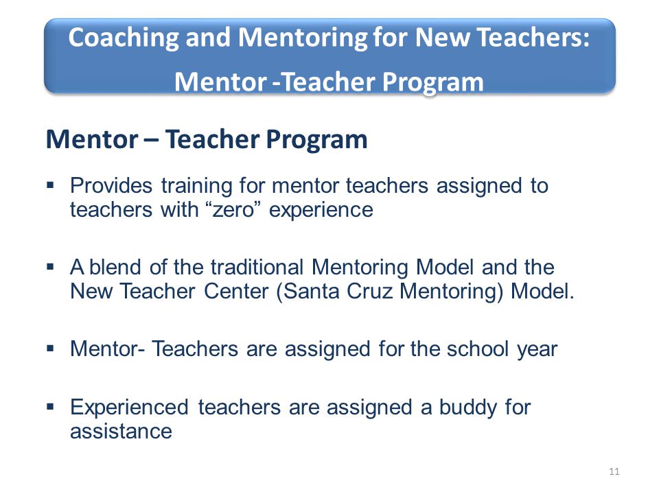 Coaching and Mentoring for New Teachers: