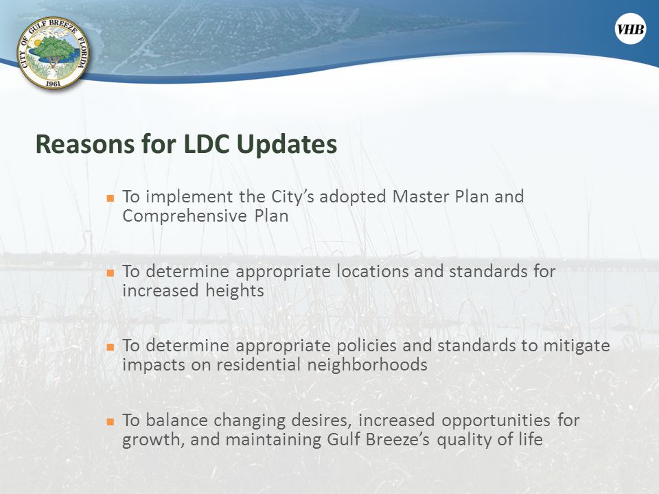 Reasons for LDC Updates